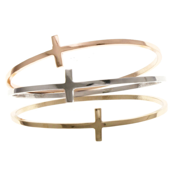 Colorful Metal Multiple-Bangle-Bracelet-Set #2411