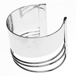 Silver-Tone Metal Cuff-Bracelet #2421