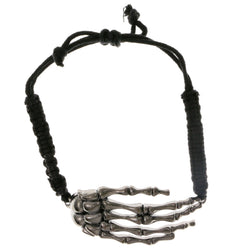 Adjustable Skeletal Hand Cord-Bracelet Black Color  #2424