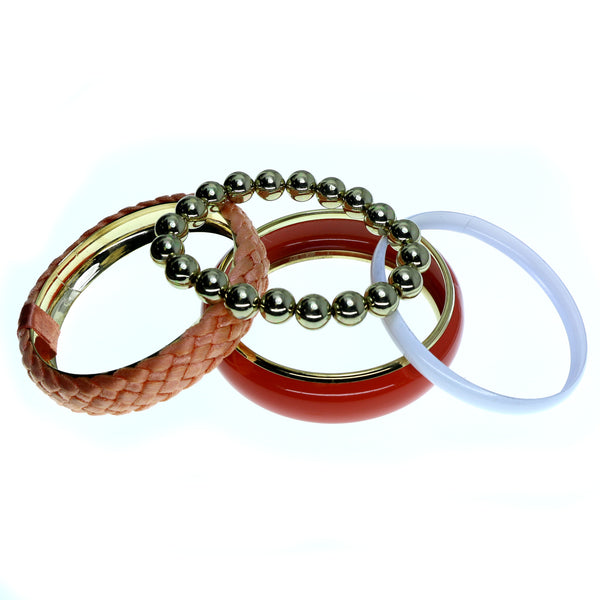 Colorful Acrylic Multiple-Bangle-Bracelet #2426