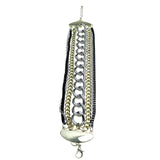 Layered Chain Fashion-Bracelet Gold-Tone & Silver-Tone Colored #2427