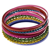 Colorful Metal Multiple-Bangle-Bracelet #2429