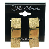 Gold-Tone Metal Dangle-Earrings #1648