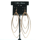 Gold-Tone Metal Dangle-Earrings With Crystal Accents #562