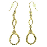 Gold-Tone Metal Dangle-Earrings #1849