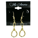 Gold-Tone Metal Dangle-Earrings #1849