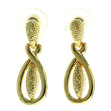 Gold-Tone Metal Dangle-Earrings #573
