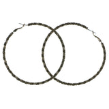 Chain Link Hoop-Earrings Bronze-Tone Color  #1884