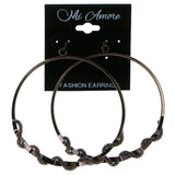 Coil Hoop-Earrings Bronze-Tone Color  #1949