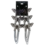 Butterfly Drop-Dangle-Earrings With Drop Accents  Bronze-Tone Color #1965