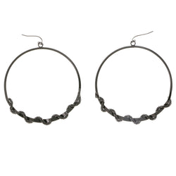 Black Metal Dangle-Earrings #2061