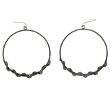 Black Metal Dangle-Earrings #2061