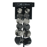 Silver-Tone Metal Dangle-Earrings #594