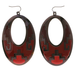 Colorful & Black Colored Metal Dangle-Earrings #2123