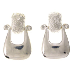 Silver-Tone Metal Dangle-Earrings #2135