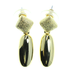Gold-Tone Metal Dangle-Earrings #2148