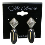 Silver-Tone Metal Dangle-Earrings #2153