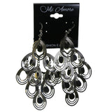 Silver-Tone Metal Dangle-Earrings #2170