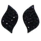Black Metal Stud-Earrings #2225
