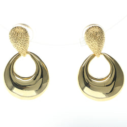 Gold-Tone Metal Dangle-Earrings #642