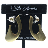 Gold-Tone Metal Dangle-Earrings #670