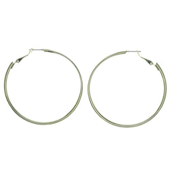 Gold-Tone Metal Hoop-Earrings #676