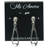 Silver-Tone Metal Dangle-Earrings #699