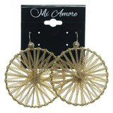 Gold-Tone Metal Dangle-Earrings #723