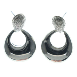 Silver-Tone Metal Dangle-Earrings #755