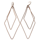 Gold-Tone Metal Dangle-Earrings #833