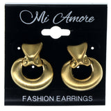 Gold-Tone Metal Stud-Earrings #849