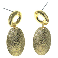 Gold-Tone Metal Dangle-Earrings #877