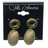 Gold-Tone Metal Dangle-Earrings #877