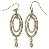 Gold-Tone Metal Dangle-Earrings #938