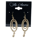 Gold-Tone Metal Dangle-Earrings #938