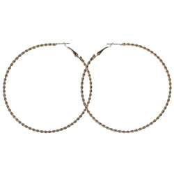 Gold-Tone Metal Hoop-Earrings #1001