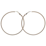 Gold-Tone Metal Hoop-Earrings #1001