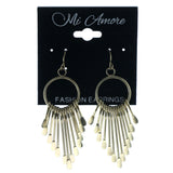 Gold-Tone Metal Dangle-Earrings #1033