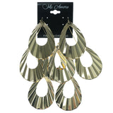 Gold-Tone Metal Dangle-Earrings #1134