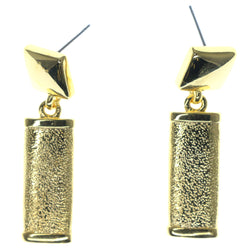 Gold-Tone Metal Dangle-Earrings #1188