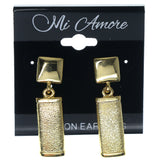 Gold-Tone Metal Dangle-Earrings #1188