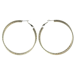 Gold-Tone Metal Hoop-Earrings #1210
