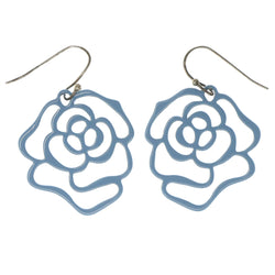 Rose Dangle-Earrings Blue Color  #1267