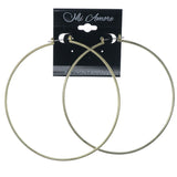 Gold-Tone Metal Hoop-Earrings #1273