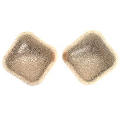 Gold-Tone Metal Stud-Earrings #1303