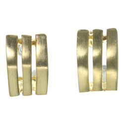 Gold-Tone Metal Stud-Earrings #1320