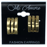 Gold-Tone Metal Stud-Earrings #1320