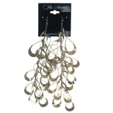 Gold-Tone Metal Dangle-Earrings #1358