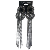 Silver-Tone Metal Dangle-Earrings #1443