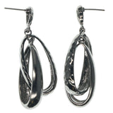 Silver-Tone Metal Dangle-Earrings #1447